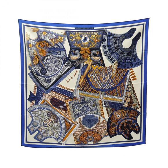 HERMES Blue Scarf - Picture 1 of 4